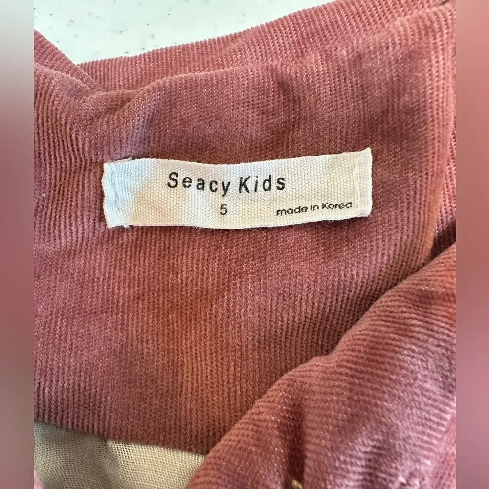 Bundle of 3 Girls-Distressed Jean Jacket Size 6, Corduroy Jacket & Dress Size 5